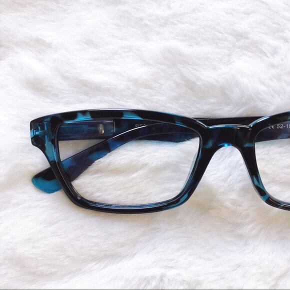 Ashley Blue Pattern Reader Blue Light Glasses - Picture 2 of 11